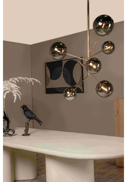 Lustră LED pe tijă Lucide 46417/06/10 ALARA 6xG4/1,5W/230V auriu