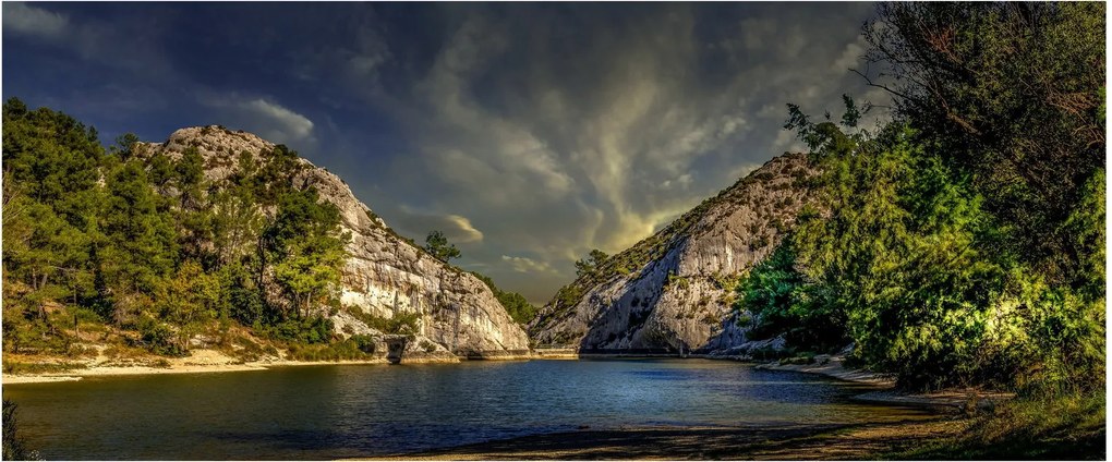 Tablou peisajului cu lac (120x50 cm)