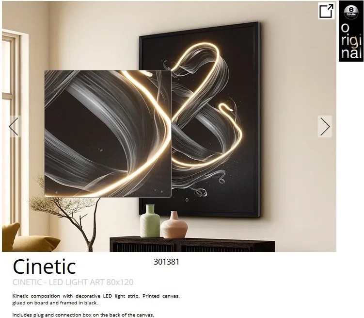 Tablou de perete decorativ cu iluminat Cinetic