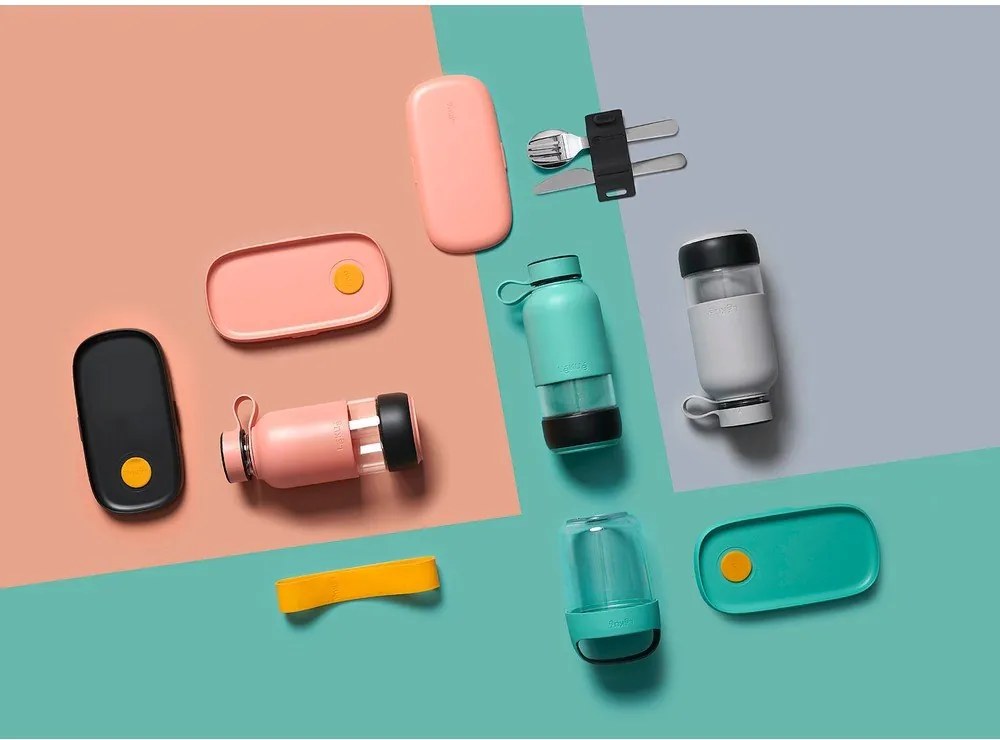 Sticlă turcoaz de călătorie din sticlă 500 ml To Go – Lékué