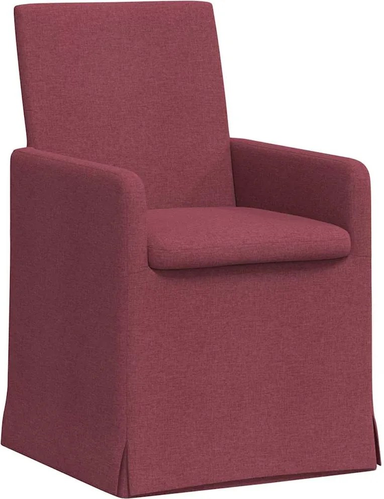 vidaXL Scaune de dining 2 pcs bordo 57 x 67 x 95 cm țesătură