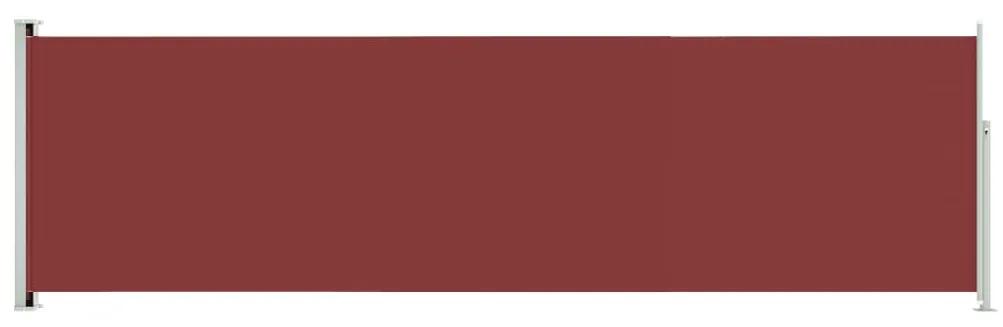 Copertina laterala retractabila de terasa, rosu, 180x600 cm Rosu, 180 x 600 cm