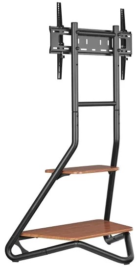 Suport de podea pentru televizor Nedis TVSM6200BK 37-75" negru/maro