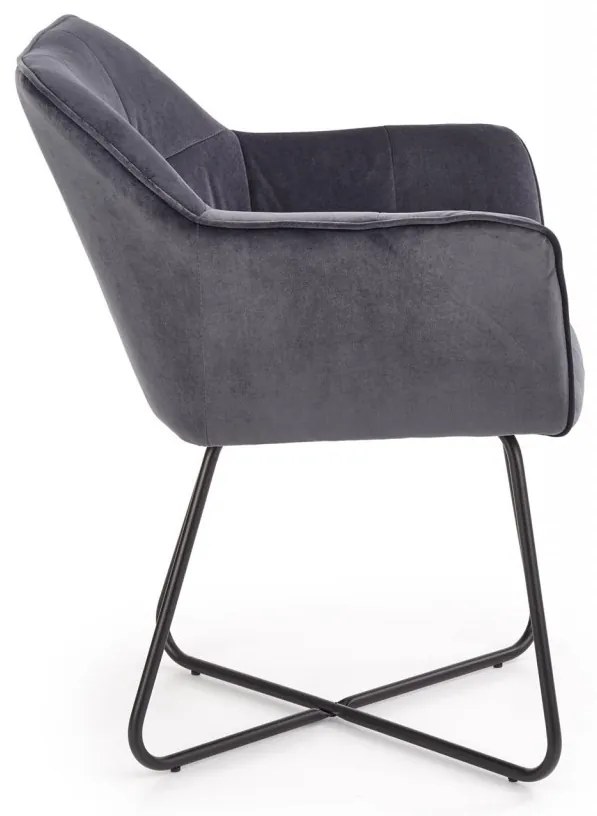 Scaun K377 velvet gri