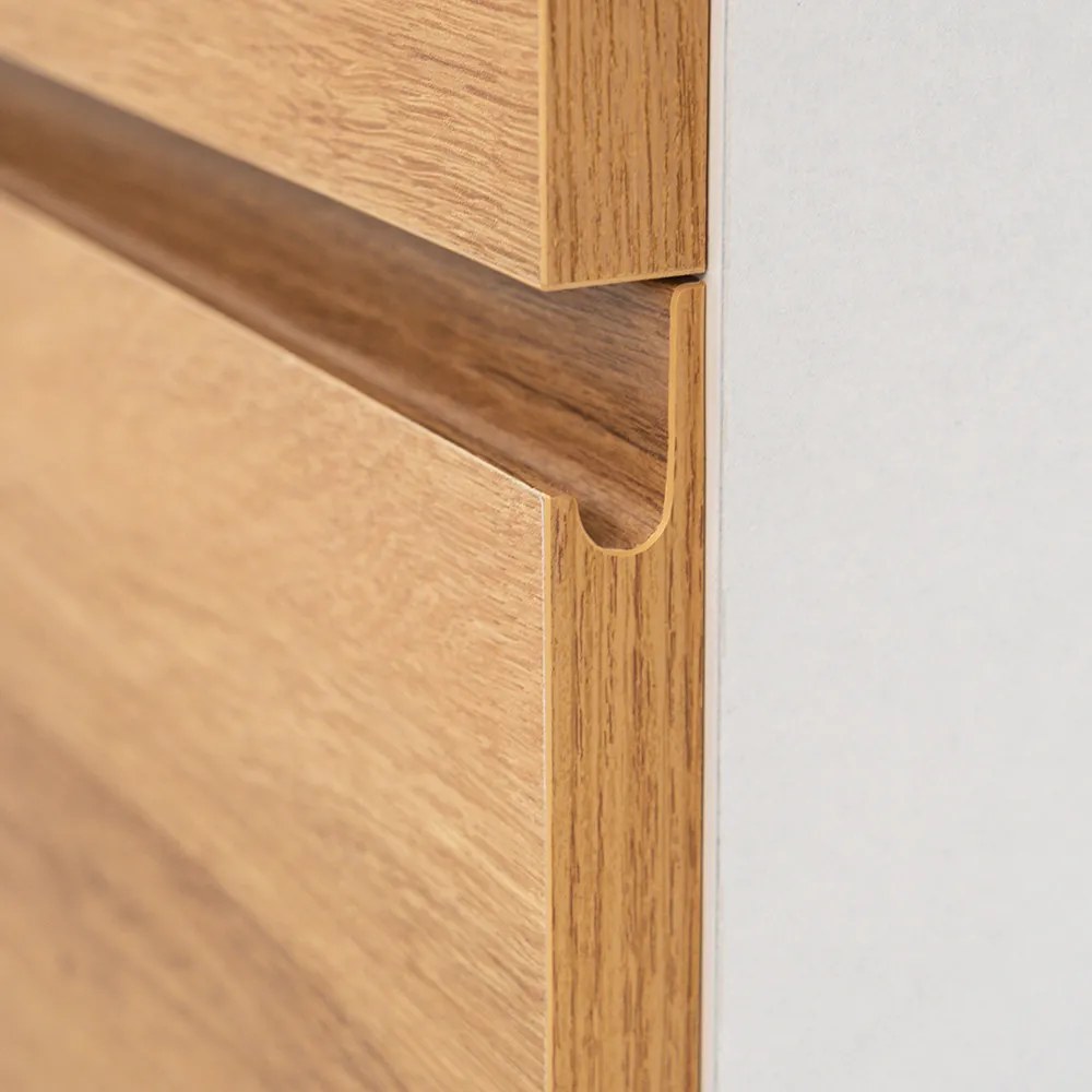 Vario Pull 100 dulap de bază cu chiuvetă stejar alb