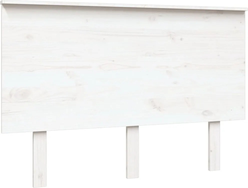 vidaXL Tăblie de pat, alb, 124x6x82,5 cm, lemn masiv de pin