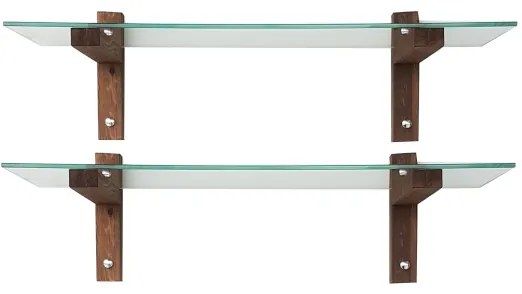 SET 2x raft de perete 25x85 cm pin/transparent