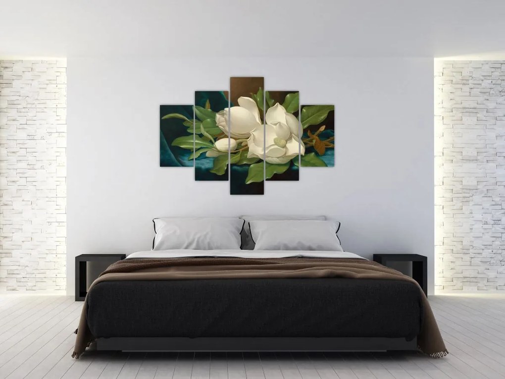 Tablou - Martin Johnson Heade, Giant Magnolias on a Blue Velvet Cloth, reproducere (150x105 cm)