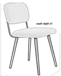 Scaun de dining crem Jake – White Label