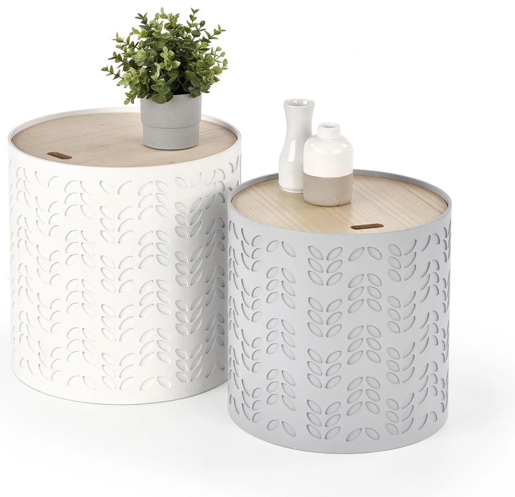 Set mese de cafea Culoare Alb / Gri, SANNA