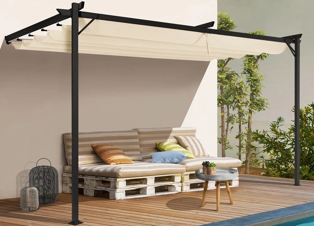 Santana cremă terasă baldachin 3x3m Garden Point