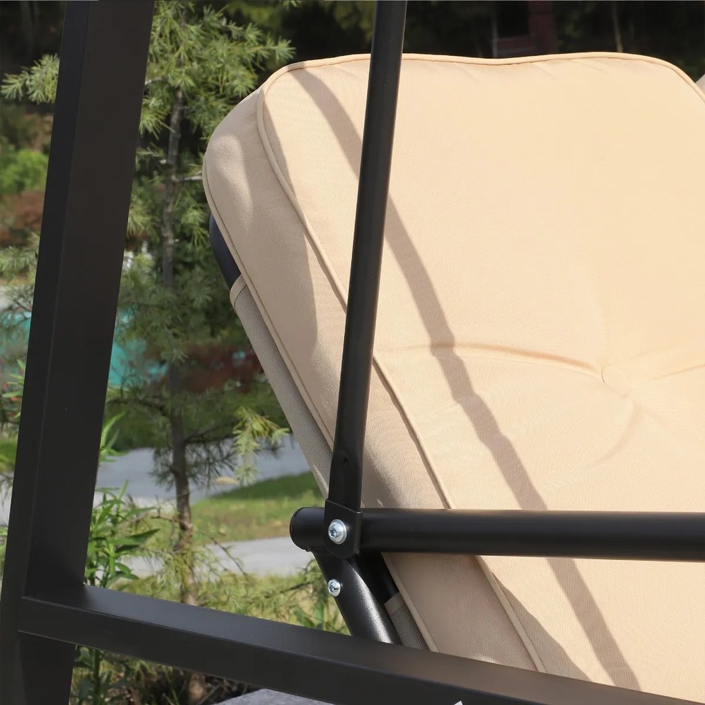 Balansoar de Gradina Outsunny cu 2 locuri, Structura din otel, 138x106x174cm | Aosom RO