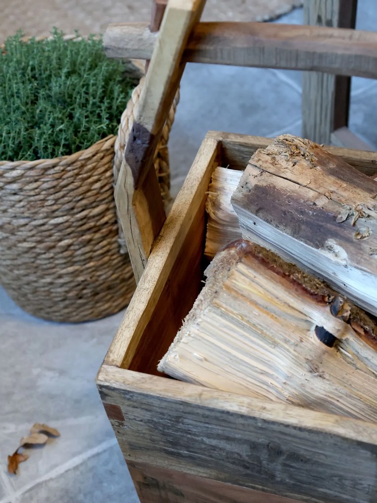 Cos cu maner, din lemn reciclat, Grimaud