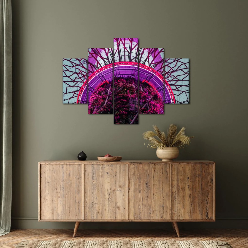 Tablou abstrac - crengi violete (150x105 cm)