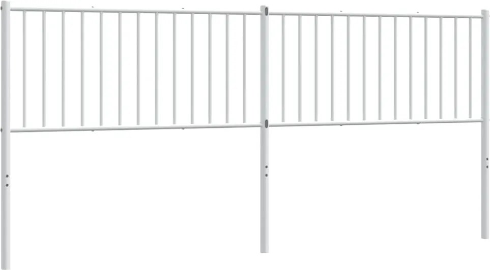 vidaXL Tăblie de pat de schimb metalică, alb, 200 cm