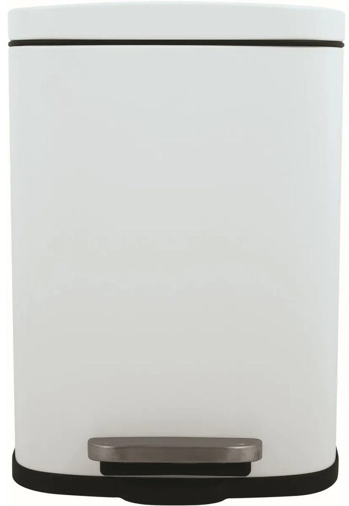 Coș de gunoi cu pedală soft-close Spirella Akira 12 l, alb mat, 12 l