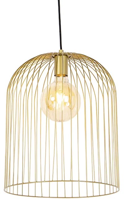 Lampă pendant de design aurie - Wire Knock