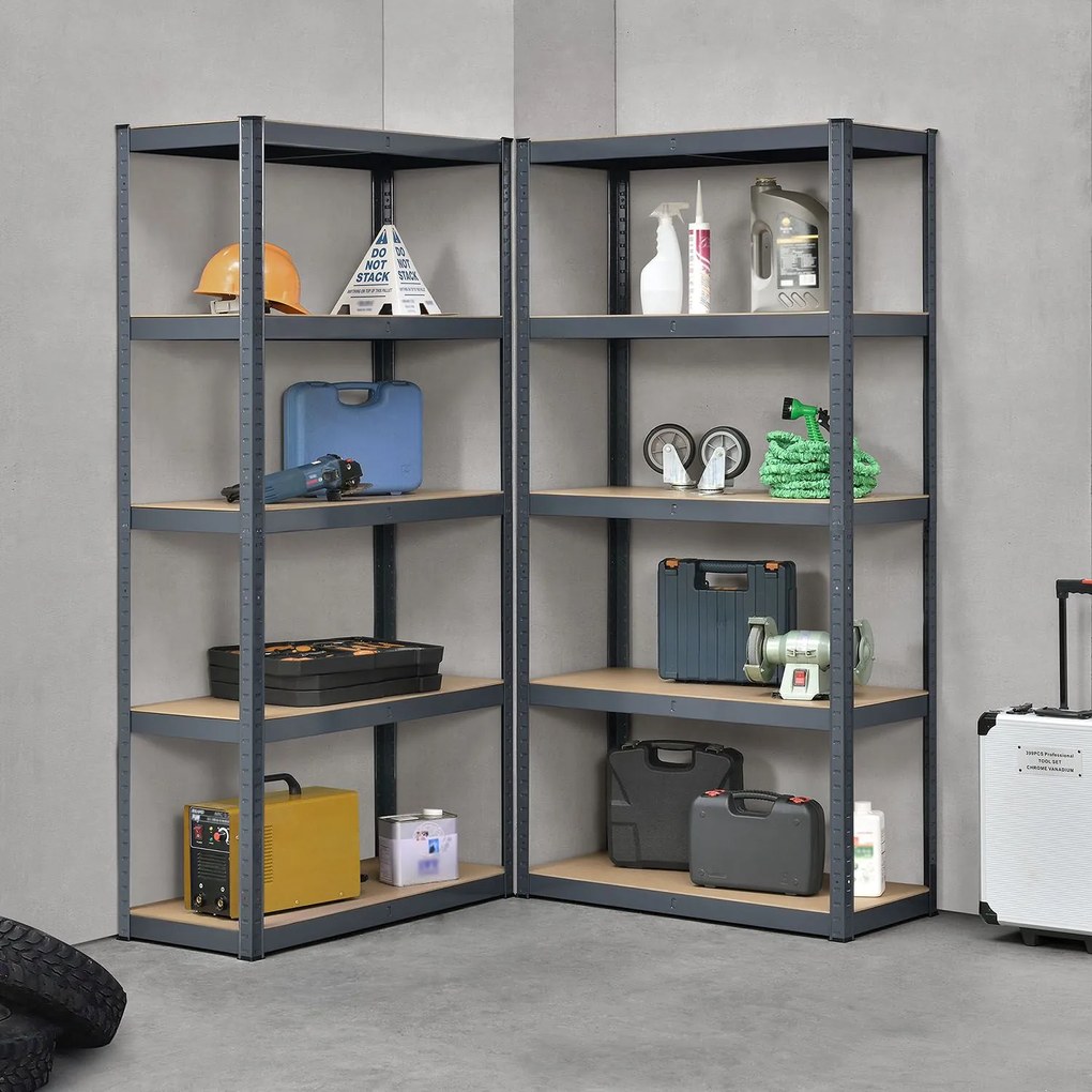 Jusky Set 2 rafturi - 180x90x40cm - gri