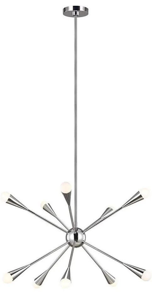 Lustră LED pe tijă Feiss FE-JAX10-PN JAX 10xG9/3W/230V crom lucios