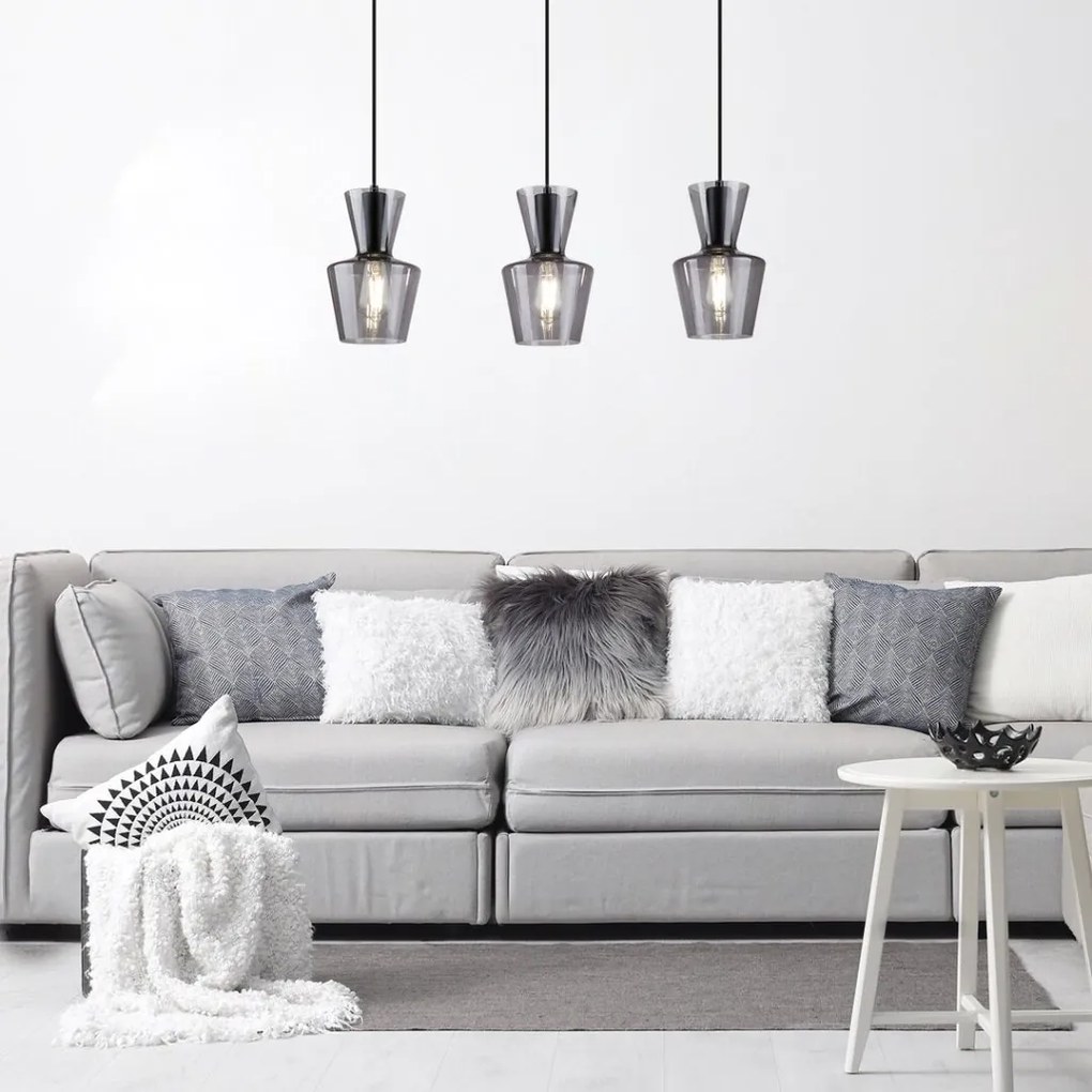 Lustra suspendata design modern Abra negru