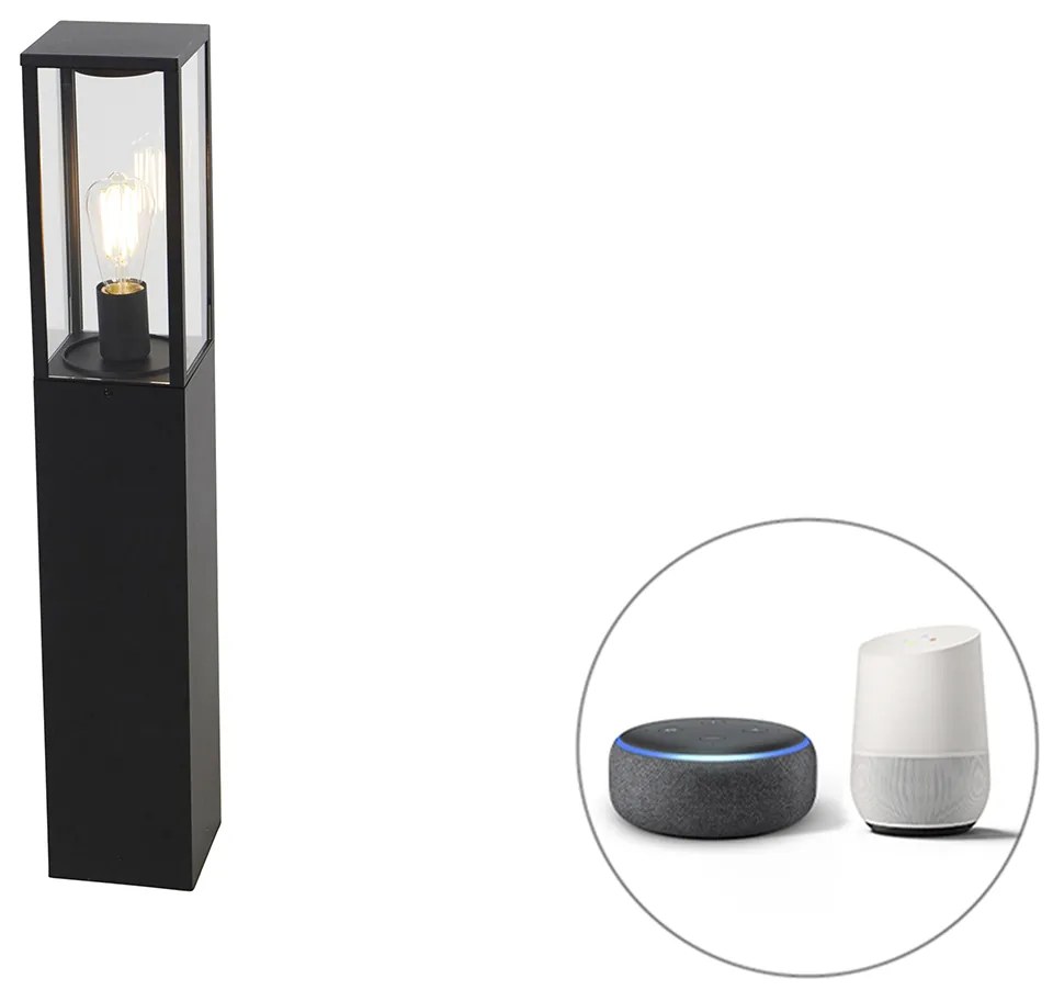 Lampă de podea inteligentă pentru exterior neagră 80 cm inclusiv Wifi ST64 - Charlois