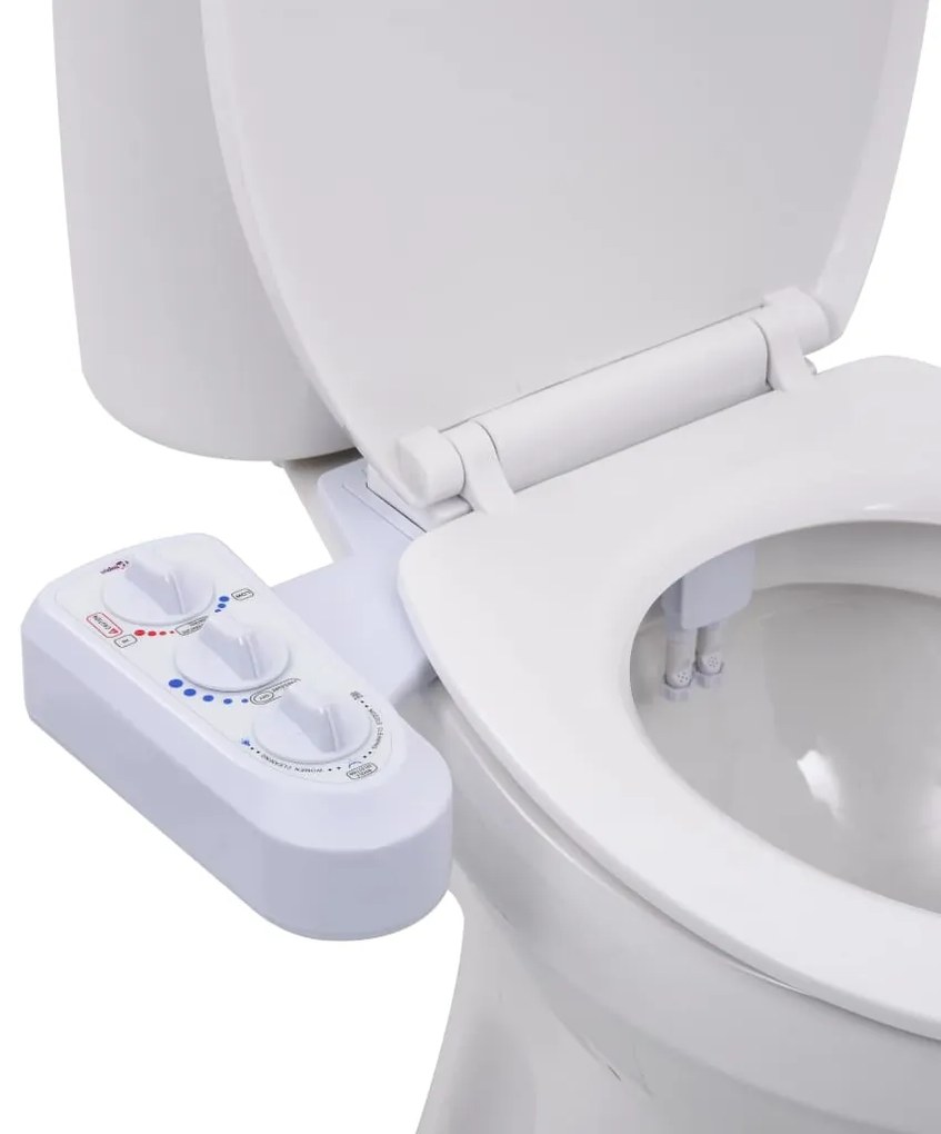 vidaXL Accesoriu bideu scaun toaletă, apă rece & caldă, două duze