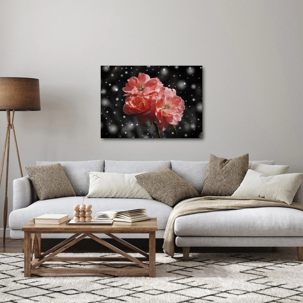 Tabloucu floare roz (70x50 cm)