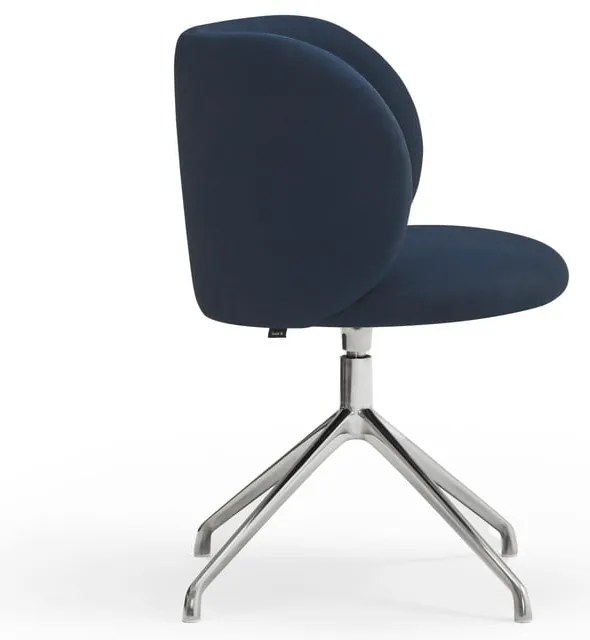 Scaun de sufragerie albastru închis tapițat Mogi – Teulat