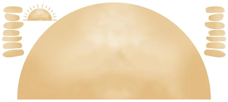Autocolant de perete pentru copii 155x75 cm Watercolor Sun – Ambiance