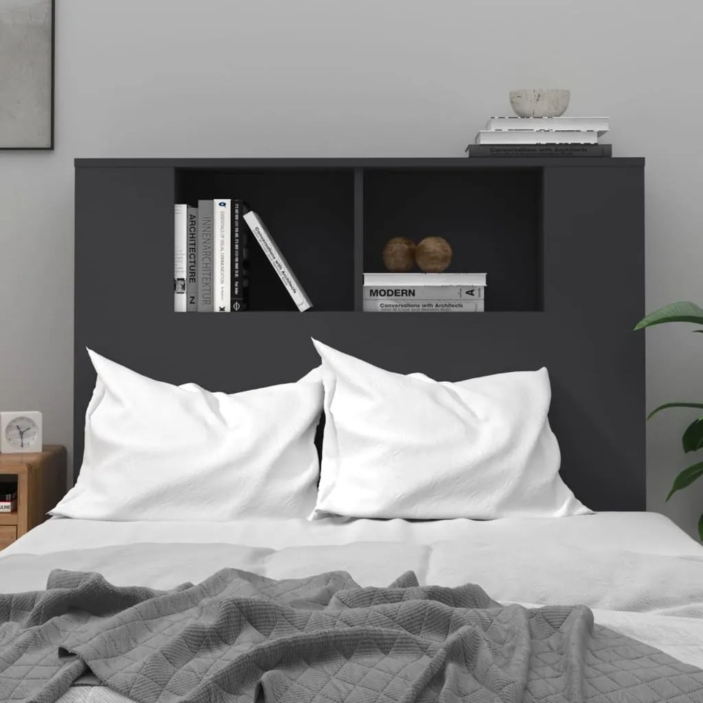Tăblie de pat cu dulap, negru, 100x18,5x104,5 cm