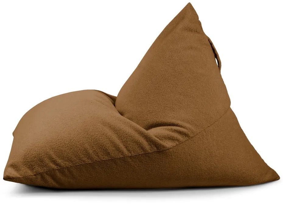 Fotoliu bean bag maro cu tapițerie din țesătură bouclé Razz – SLOWDOWN
