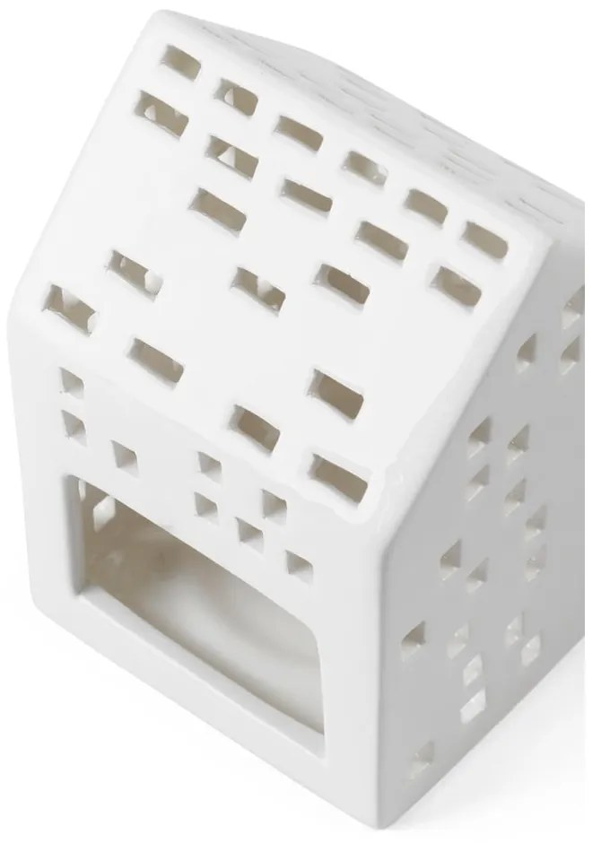 Sfeșnic din ceramică Kähler Design Urbania Lighthouse Classical, alb