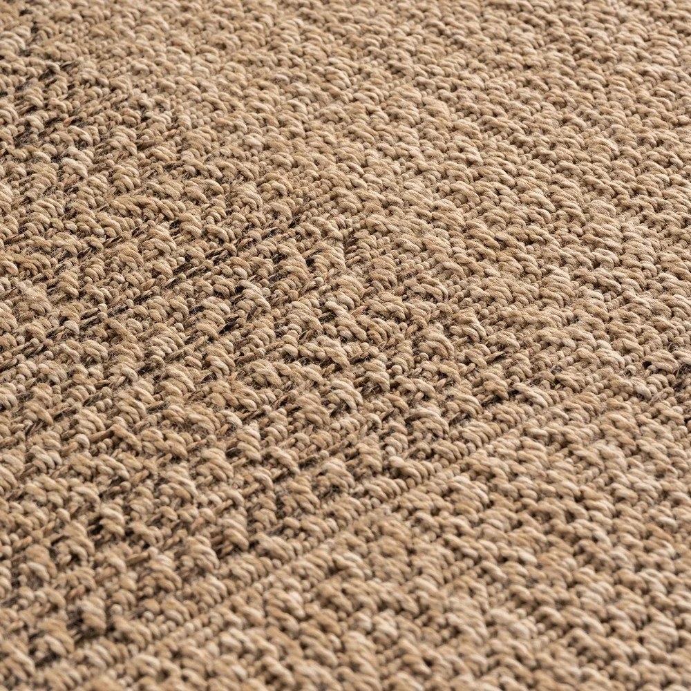 Covor pentru exterior și interior maro rotund ø 80 cm Timber 1405 – Ayyildiz Carpets