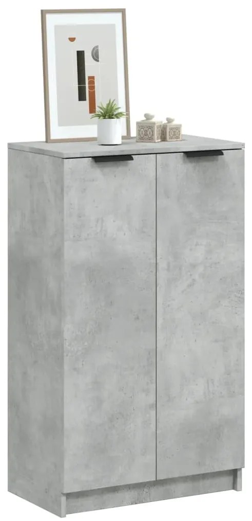 vidaXL Pantofar, gri beton, 59x35x100 cm, lemn compozit