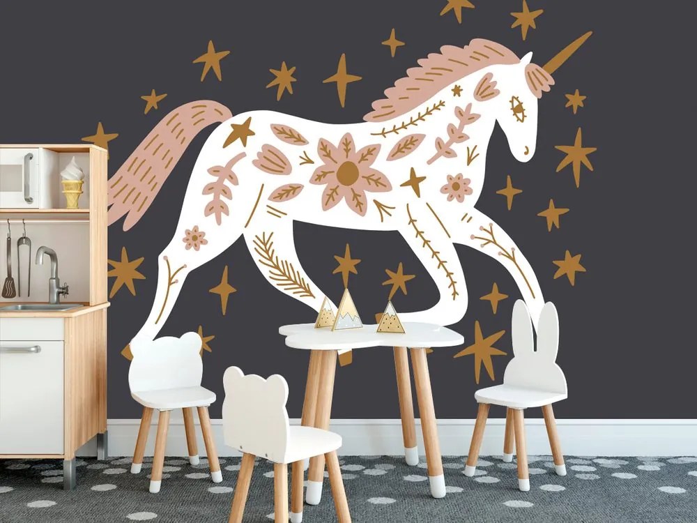 Tapet autoadeziv unicorn de poveste în stil popular