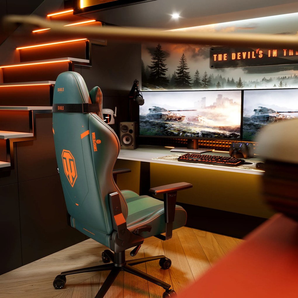 Scaun de gaming WOT Diablo X-One 2.0, World of Tanks