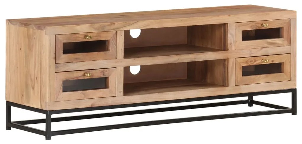 vidaXL Comodă TV, 110x30x40 cm, lemn masiv de acacia
