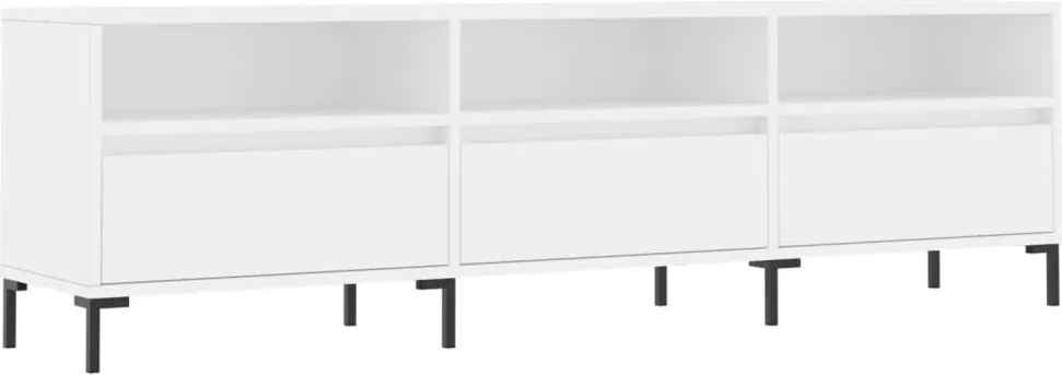 vidaXL Comodă TV, alb, 150x30x44,5 cm, lemn prelucrat