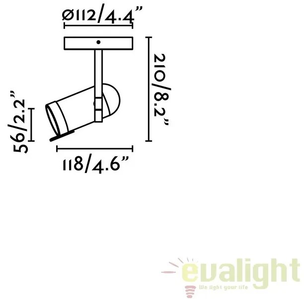 Plafoniera moderna cu 1 spot directionabil ORLEANS 1L crom 43531