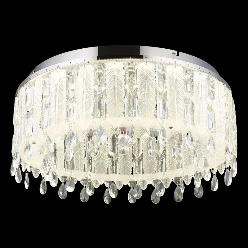 Lustra LED aplicata cu telecomanda KLUNKA crom