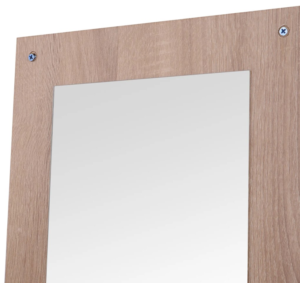HOMCOM Set 3 Piese Dulap Pantofi cu Cuier si Oglinda pentru Hol in Lemn, 80x27x46.5cm | Aosom Romania