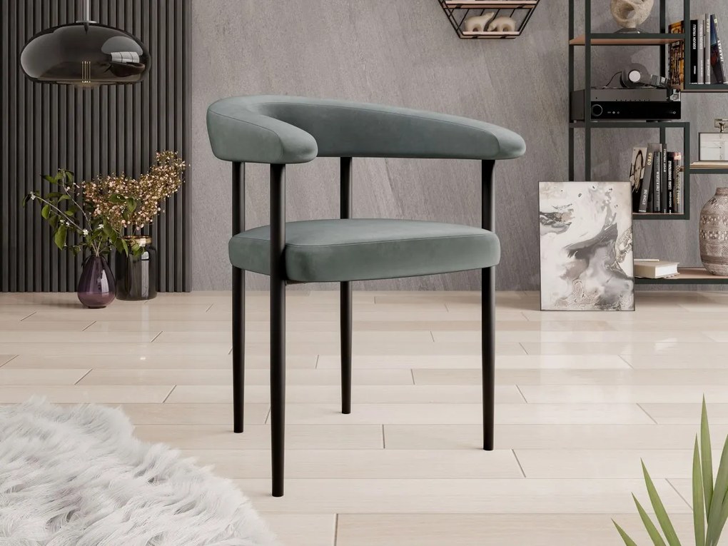 Scaun sufragerie Ezekta (Verde închis + Negru) . 1103430