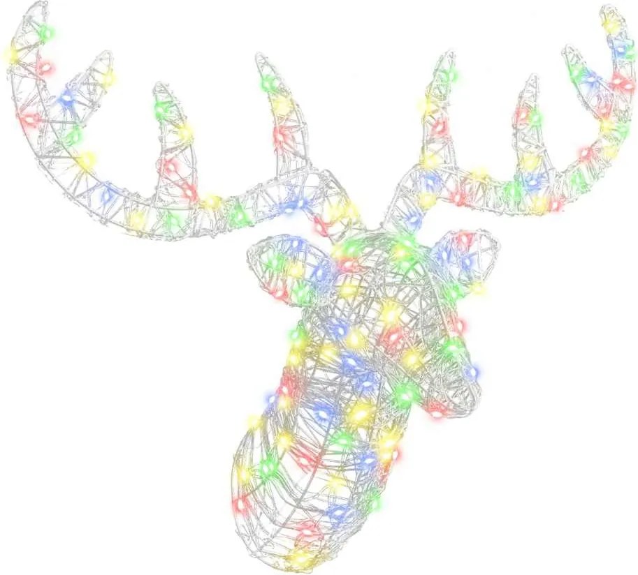 vidaXL Cap de ren cu 140 LED colorat 68 x 36,5 x 62,5 cm Acril