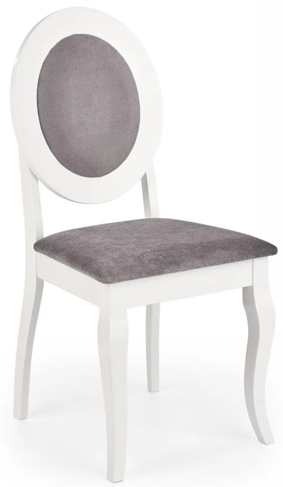 Scaun Barock material gri alb