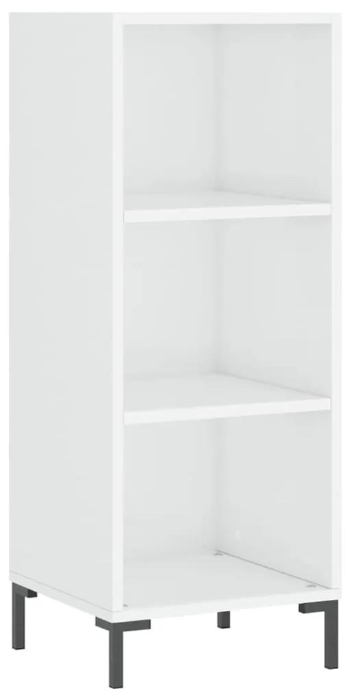 828734 vidaXL Servantă, alb extralucios, 34,5x32,5x90 cm, lemn compozit