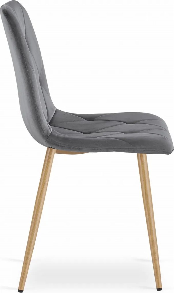 OFERTA Scaun de masa din catifea gri inchis LIBRA II. calitate standard