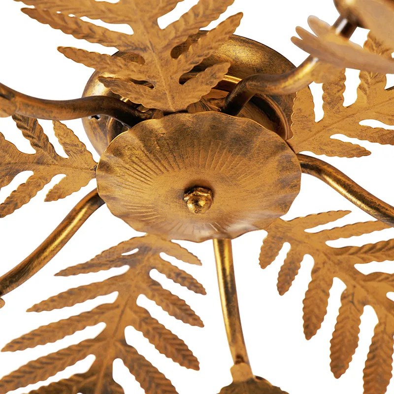 Plafonieră inteligentă vintage aurie 70 cm inclusiv 5 WiFi B35 - Botanica