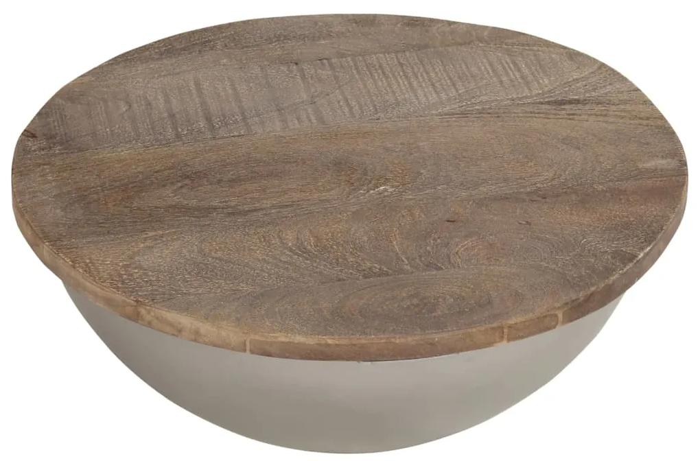 286562 vidaXL Măsuță de cafea în formă de bol Ø60 cm, lemn masiv mango