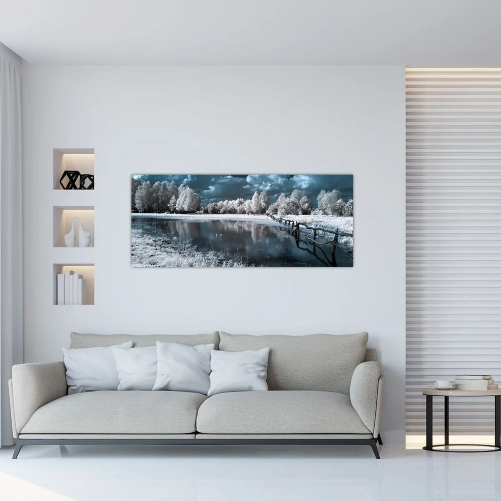 Tablou - Peisaj înghețat (120x50 cm)