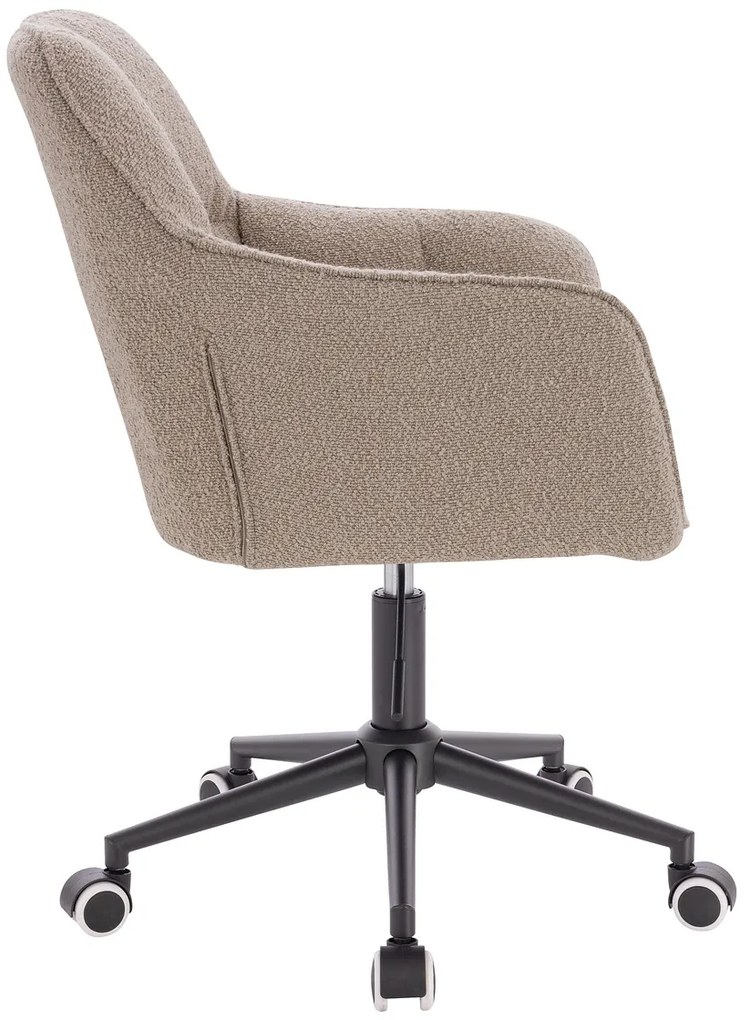 HR550K Scaun Latte Boucle cu Bază Neagră
